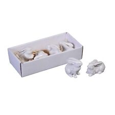 Creative Co-Op White Ceramic Bunnies Set of 6 Pieces picture