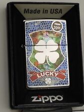 ZIPPO 81153 FUSION SHAMROCK on HIGH POLISHED Chrome Lighter - OCT (J) 2021 picture