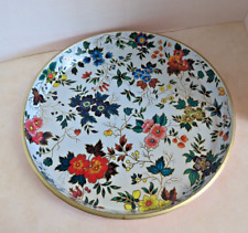 Daher Decorated Ware, Vtg Round Tray, Floral, Chintz, 70s, Traditional picture
