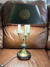 Vintage Penn State Class Of 1950 Graduates Lamp Brass & Marble Desk Lamp picture