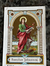 Antique Latin Holy Card Sanctus Johannes picture