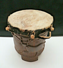 Yoruba Hand Carved African Drum / African Art picture