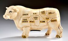 Vintage 1960's Advertising Premium Giveaway Ceramic Piggy Bank -Cow Steer  Steak picture
