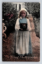 The Young Photographer Scottish Girl Large Format Camera Tayport Postcard picture