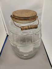 Vintage Pickle Jar Glass Barrel picture