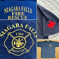 Niagara Falls Fire Rescue Firefighter Canadian Maple Leaf Logo Men XL picture