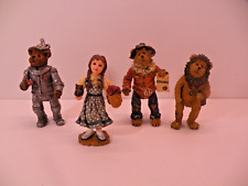 Boyds Shoe Box Bears Dorothy Scarecrow Tinman Lion Wizard of Oz Jointed Resin picture