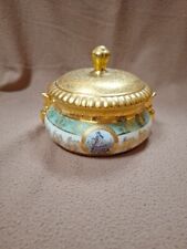 Le Mieux: 24 Kt Gold Hand Decorated Porcelain Mother/Daughter  Jar with Stamp picture