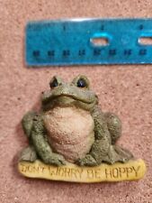 Vtg Dont Worry Be Hoppy Frog Refrigerator Magnet picture