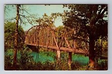 Hardy AR-Arkansas, Old Bridge, Spring River, Antique Vintage Souvenir Postcard picture