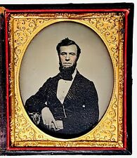 1/6 Plate Ambrotype Of Confederate General Danville Leadbetter CSA Civil War Era picture