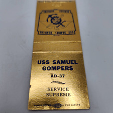 Vintage Matchcover USS Samuel Gompers Supreme Service picture