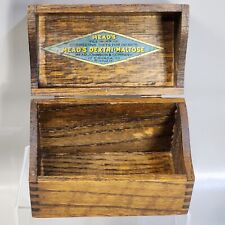 Antique Mead Johnson of Canada Dextri Maltose File Index Wood Box Infant Diet picture