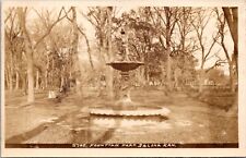 Real Photo Postcard Fountain at Park in Salina, Kansas picture
