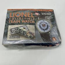 LIONEL TRAIN WATCH WITH MOVING TRAIN, REAL TRAIN SOUNDS, CERIFICATE, CASE SEALED picture