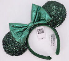 US Disney Parks Ears Emerald Green Sequins Edition Minnie Mouse Headband picture