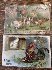 Lot of Antique Postcards Early 1900s Easter Embossed Anthropomorphic picture