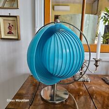 Vintage Blue Moon 1980s Kare Table Lamp Chrome Base & Silicone Red Spiked Bulb picture