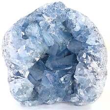 Celestite Crystal Cluster Geode Large 6.4 Lbs Gemmy Heavenly Blue Celestine Gem picture