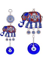 Turkish Blue Evil Eye Hamsa Elephant Wall or Car Hanging Amulet Gift Protection picture