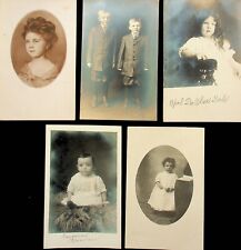 5 Vintage Children Black & White Picture Post Cards - BB-60 picture