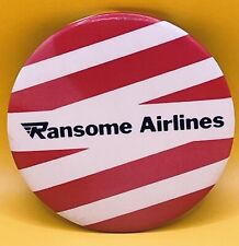 Vintage Ransome Airlines Unaccompanied Minor 3” Pin Badge picture