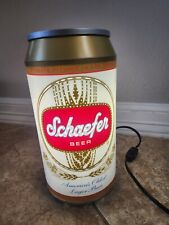 antique beer sign light up Schaefer fine Beer VTG Motorized Animated Can picture