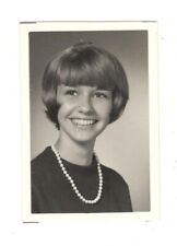 Vintage 1966 Photo Pretty Young Woman High School Portrait 1960's ACR4 picture