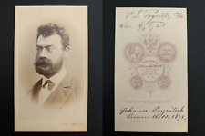 Johann Peyritsch, botanist, Vienna, 1872 CDV Vintage Albumen Print.Theophile  picture