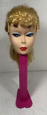 RARE Vintage Giant 13” Barbie PEZ Dispenser w/ Real Doll Hair Collectible picture