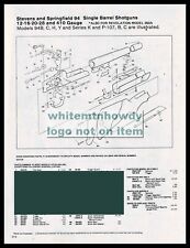 1984 STEV ENS and SPRINGFIELD 94 Single Barrel Shotguns  Schematic Parts List picture
