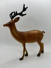 Old Antique Cast Metal Reindeer Deer Stag Buck Christmas Decor Vintage Antlers picture