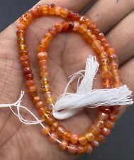 Wonderful Old Vintage Diamond Cut Natural Carnelian Agate Beads Stings picture