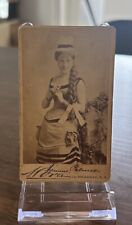 rare CDV Minnie Palmer American actress SIGNED stage Mora Photo NY autograph old picture