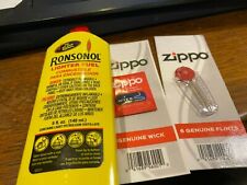 RONSON Fuel Value Pack w/ 5 ounce Fluid 6 Genuine Flints & 1 Wick   picture