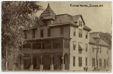 Clyde Hotel , Clyde N.Y. Vintage Photo Postcard to Finland , 1910 picture