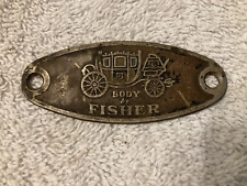 Vintage c.1930-50 BODY BY FISHER Body Tag ID General Motors GM Coachmaker Badge picture