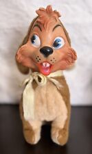 Rare Vintage Gloria Toy Rubber Face Dog Plush 1950s picture