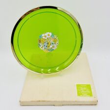 Vintage Rare Avon  Field Flowers Green Vanity Serving Tray Plateau In Box - New picture