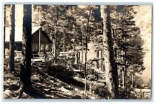 1946 Cabin Appalachian Mt. Club Echo Lake Camp Mt. Desert ME RPPC Photo Postcard picture