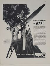 1942 TEXACO Texas Company  Fortune WW2 Print Ad Q2 Aircraft Engines Propellers picture