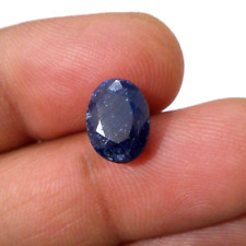 100% Natural Fabulous Blue Sapphire Faceted Oval Shape 6 Crt Loose Gemstone picture