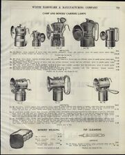 1914 PAPER AD Miners' Carbide Lamp Brite Lite Baldwin Just Rite Candlestick  picture