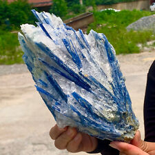 4.93LB Rare Natural beautiful Blue KYANITE with Quartz Crystal Specimen Rough picture