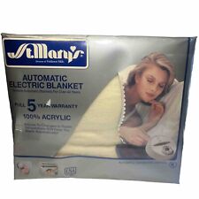 Vintage St. Mary’s FULL NOS Automatic Electric Blanket | 100% acrylic picture