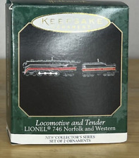 1999 Miniature Set of 2 Locomotive Tender Lionel 746 Norfolk Western 1 First picture
