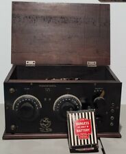 VINTAGE TRANSCONTINENTAL ZR-4 3 TUBE RADIO BY GIMBEL BRO W/BURGESS BATTERY CLEAN picture