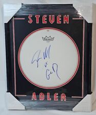 Steven Adler signed drum head Guns and Roses GNR drummer Autographed  PSA Framed picture