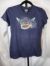 New w/Out Tags -Womens M- Harley Davidson Faux Layered Henley Long Sleve T-Shirt picture