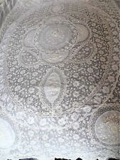GORGEOUS French Normandy Lace Bedspread,1920s Lace Panel,Beautiful Embroidery picture
